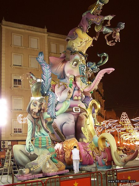 In Valencia they were celebrating the Fallas...