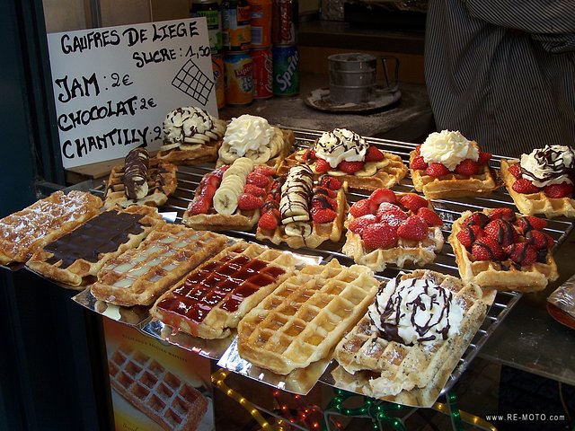 The most delicious waffles in the world, a Belgian specialty.