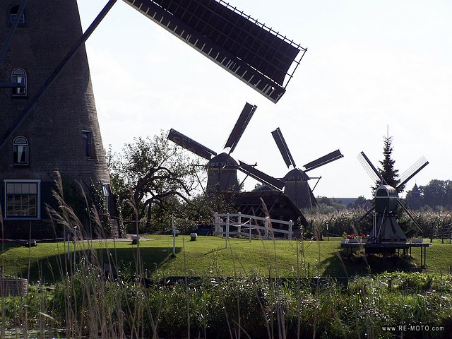 Kinderdijk is a system of 19 windmills constructed in 1740. It is the greatest concentration of windmills in the Netherlands.