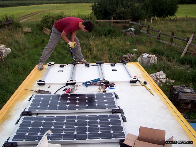 These panels will give us sufficient electricity to be able to work wherever we decide to stop.