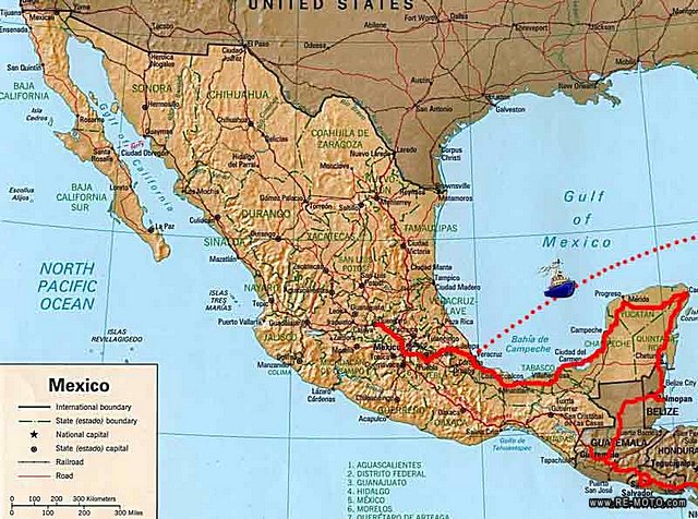 mexico mapa. México
