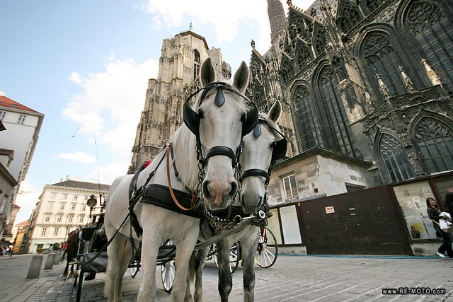 Horse-carriages in Vienna.