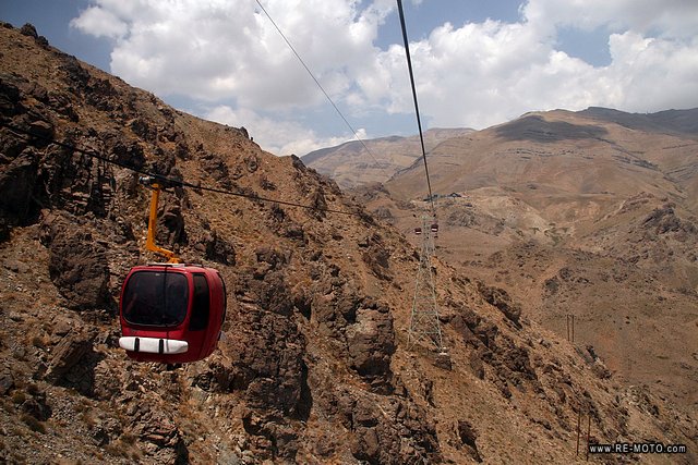 We rode up in the cable car to have a panoramic view of Tehran.