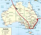 Landkarte von: Australien